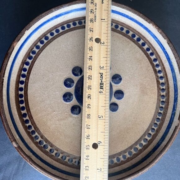 Set Of 3 Vintage Mexican Acambaro Handmade Stoneware Plates 7.5 and 8.75 inches - Picture 5 of 5